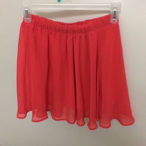 Scarlet flowy skirt